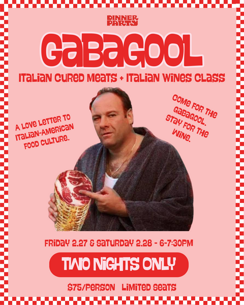 Gabagool: Italian Cured Meats & Italian Wine Class (SATURDAY 2.28.26)