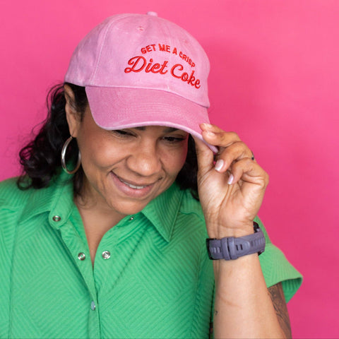 Get Me A Crisp Diet Coke Pink Dad Hat