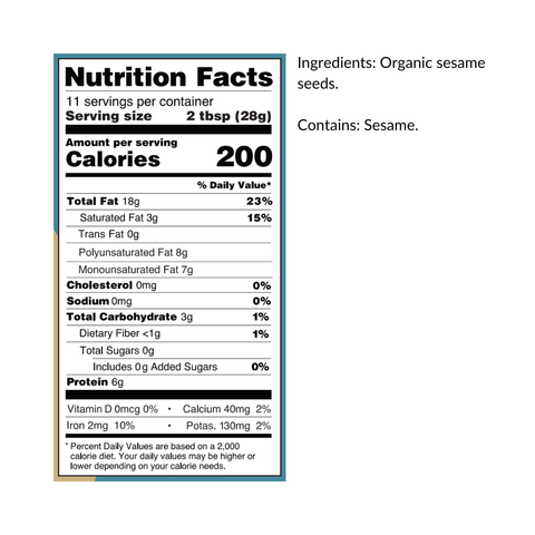 Seed + Mill Organic Tahini Squeeze Bottle (310g)