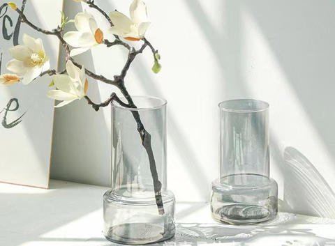 Clear Glass Floral Vase