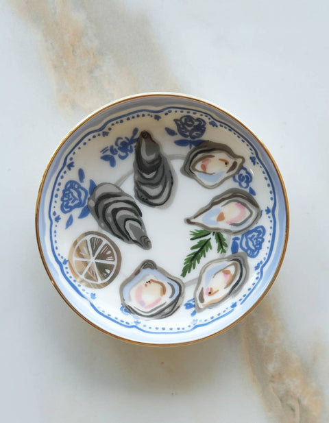 Oysters Porcelain Trinket Dish