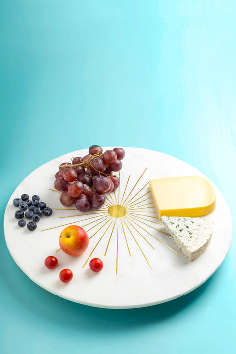 Sunshine Marble Lazy Susan - 16" D x 2" H