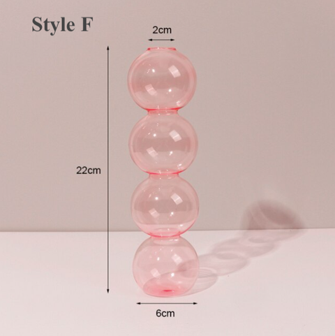 Pink Glass Candlestick Holder