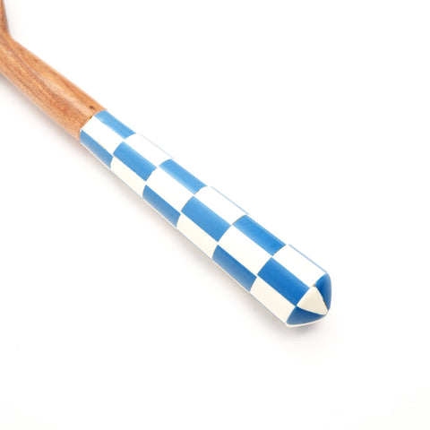 Checkered Salad Server (Blue & White) Set of 2