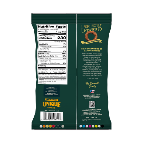 Unique Snacks Sourdough Pretzel Rings 2oz