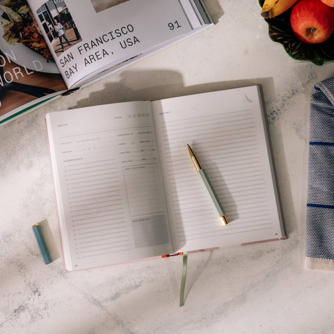 Papier Guided Recipe Journal, A5 Hardcover - Al Fresco