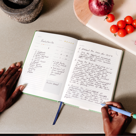 Papier Guided Recipe Journal, A5 Hardcover - Al Fresco