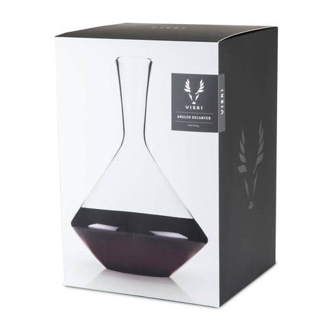Viski Angled Crystal Wine Decanter