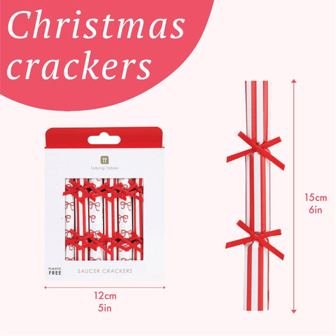 Candy Christmas Saucer Crackers - 8 Pack