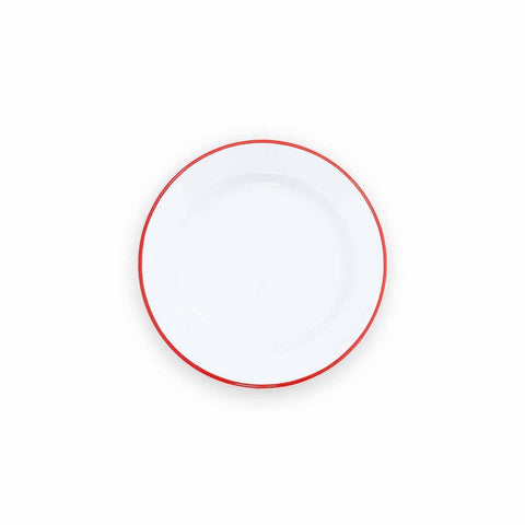 Vintage Enamelware Flat Salad Plate