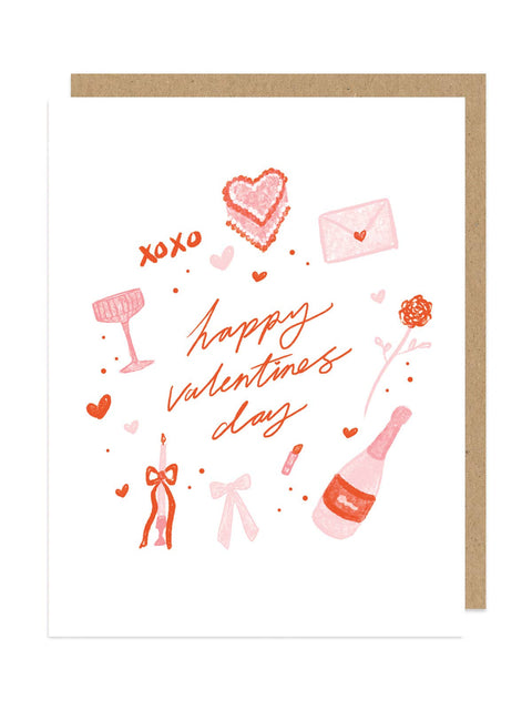Hand-Drawn Happy Valentine's Day Card