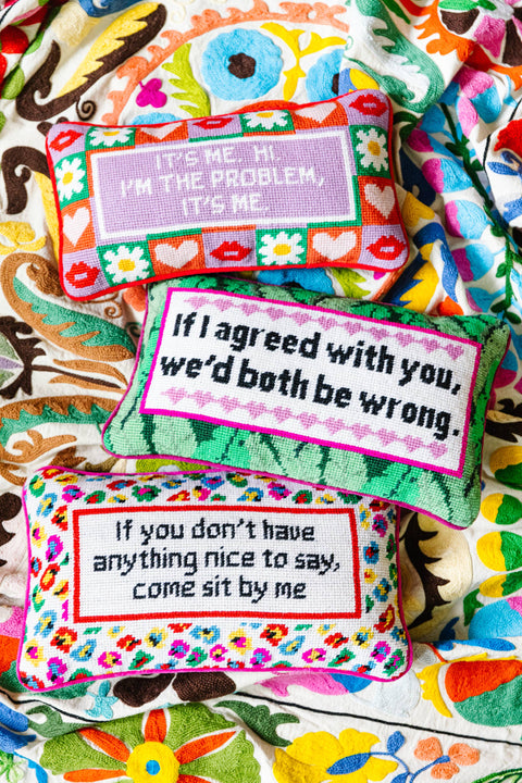 Furbish It's Me Needlepoint Pillow
