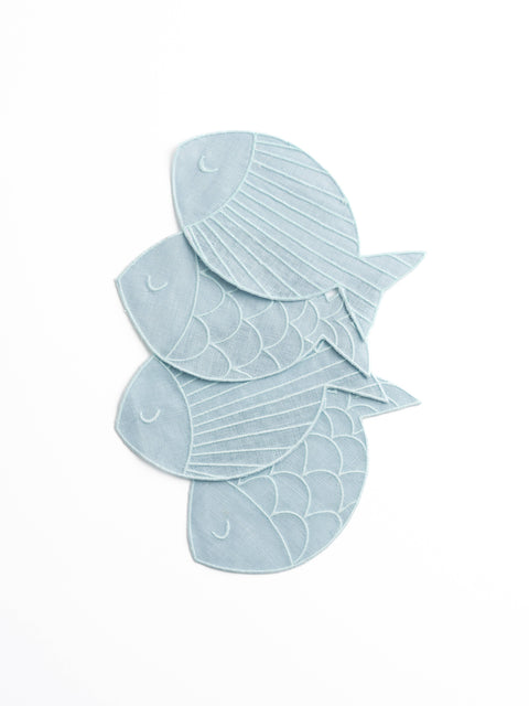 Sardine Cocktail Napkins - Set of 4