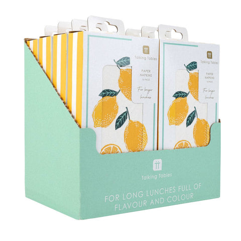 Lemon Long Lunch Paper Napkins
