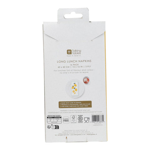 Lemon Long Lunch Paper Napkins