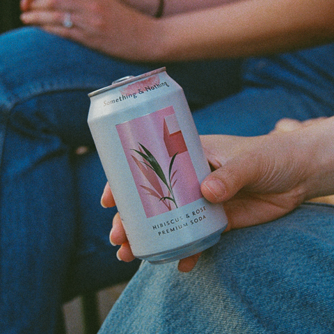 Something & Nothing Hibiscus & Rose Premium Soda