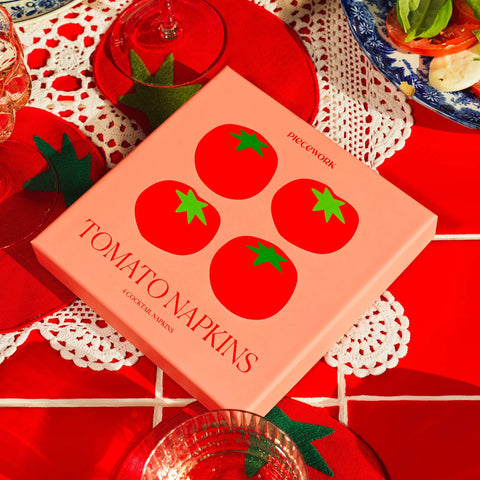 Tomato Cocktail Napkins - Set of 4