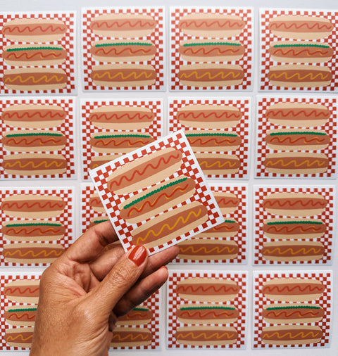 Hot dog vinyl sticker - waterproof decal