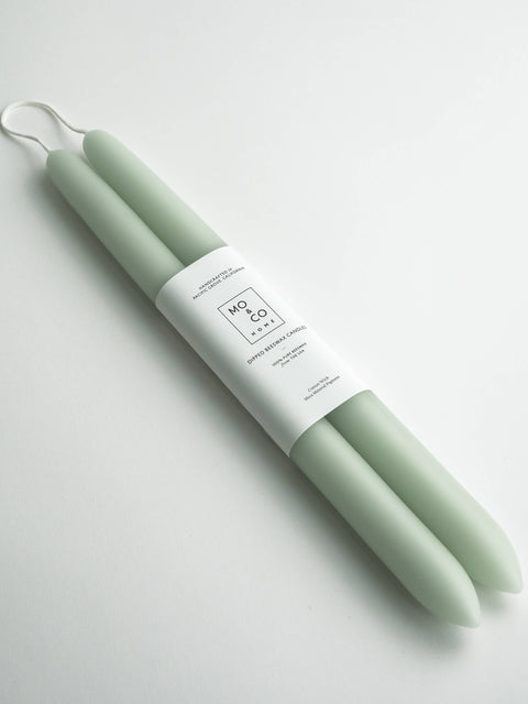 Mo&Co 10"- 100% Beeswax Dipped Candles | Eucalyptus