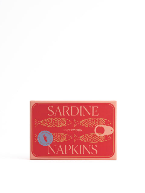 Sardine Cocktail Napkins - Set of 4