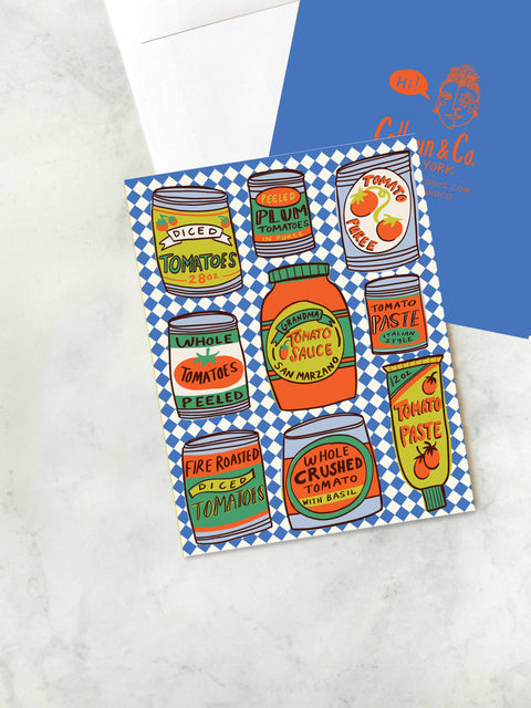 Canned Tomatoes Greeting Card