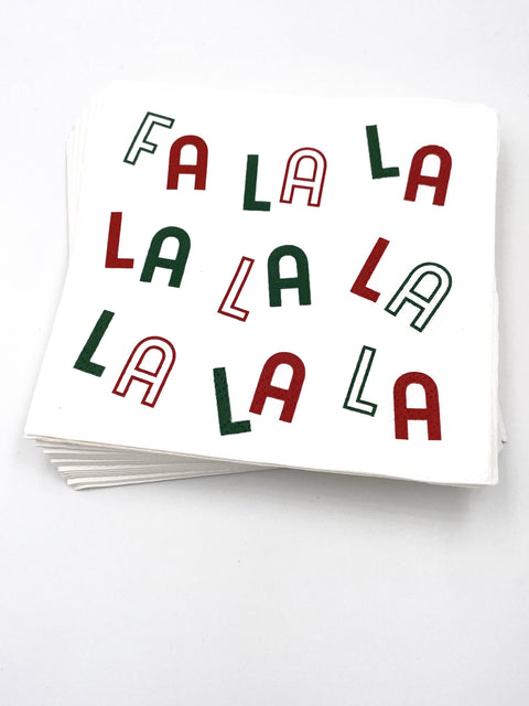 Christmas Cocktail Napkins | Fa La La - 20ct