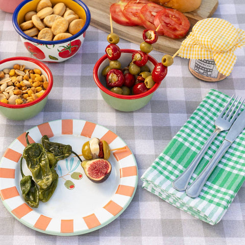 Olive Enamel Bowl