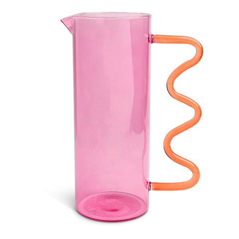 44oz Squiggle Pitcher - Pink and Orange
