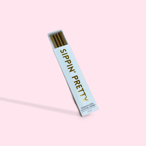 Cocktail Straws - Gold
