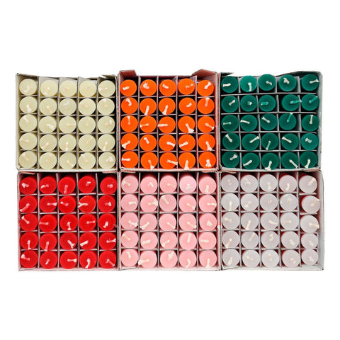 Orange & Pink Dinner Candles