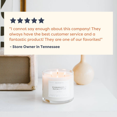 Evergreen+Eucalyptus - 3 Wick Clear Glass Tumbler Soy Candle