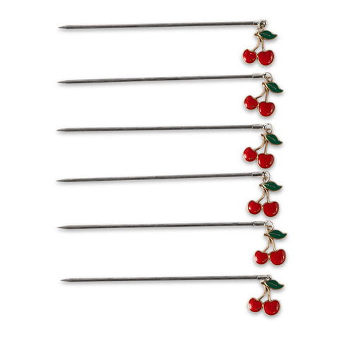 6pk Cocktail Picks - Cherry