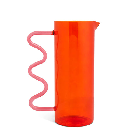 44oz Squiggle Pitcher - Orange and Pink