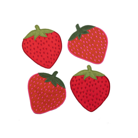 Strawberry Cocktail Napkins - Set Of 4