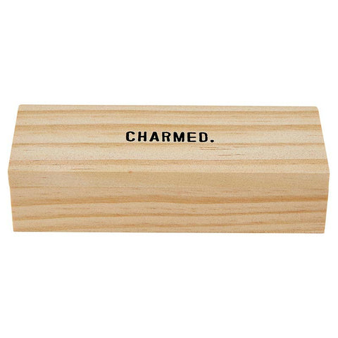 Daisy Wine Charms in Wood Box - Charmed - Set of 6