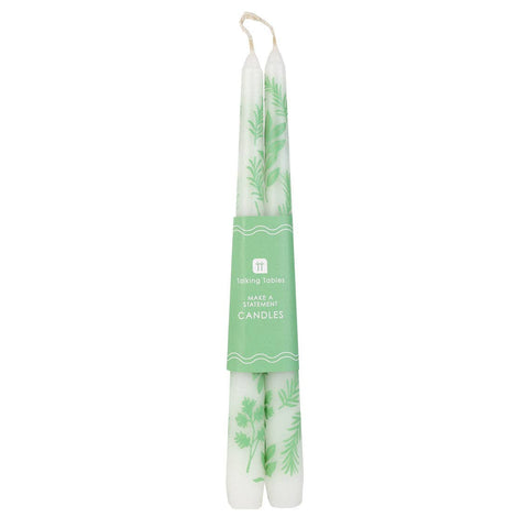 Herb Taper Dinner Candles - 2 Pack