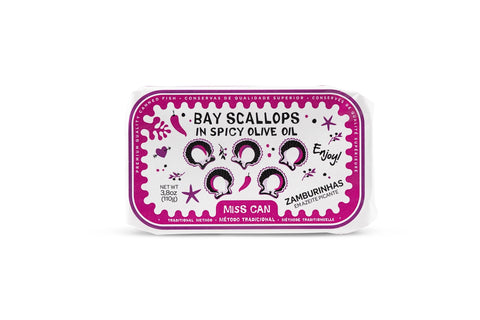 Miss Can by Tin2Table Bay Scallops in Spicy Olive Oil