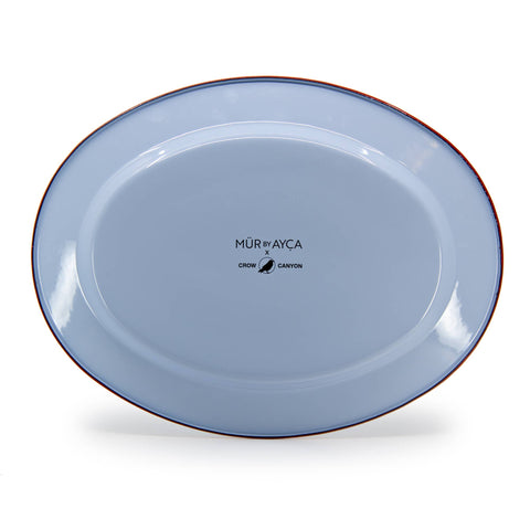 Mur by Ayca x CCH Anchovies Small 14 in Oval Tray, Red Rim