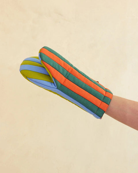 Dusen Dusen Grasshopper Stripe Quilted Oven Mitt