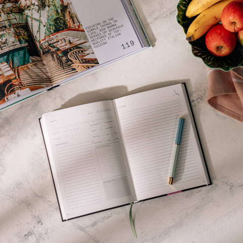 Papier Guided Recipe Journal, A5 Hardcover - Al Fresco