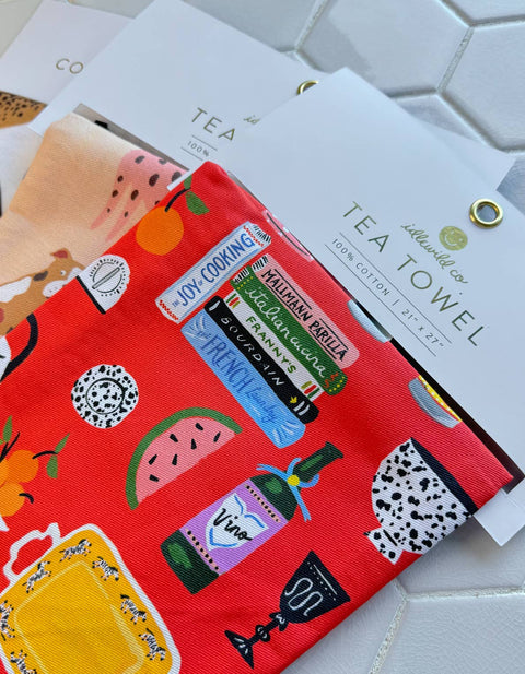 Rainbow Checks Tea Towel