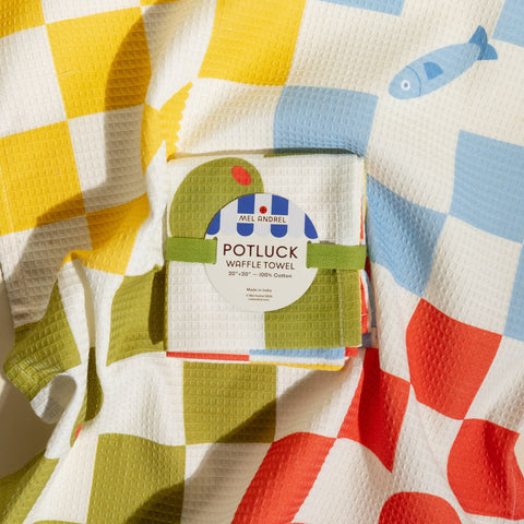 Waffle Tea Towel - Potluck