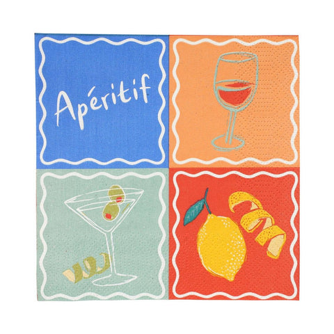 Bon Aperitif Recycled Paper Cocktail Napkins | 20 Pack |
