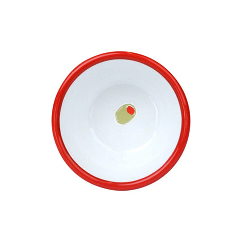 Olive Enamel Bowl
