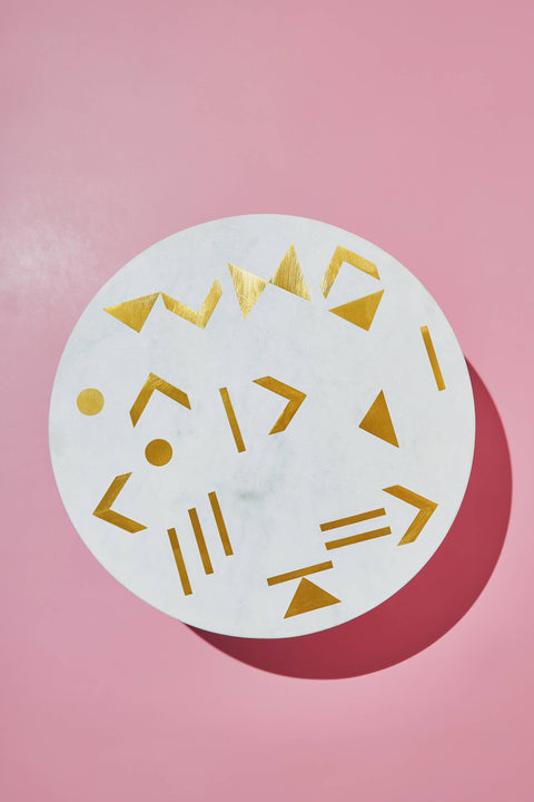 Olympia Marble & Gold Cake Stand, 12"
