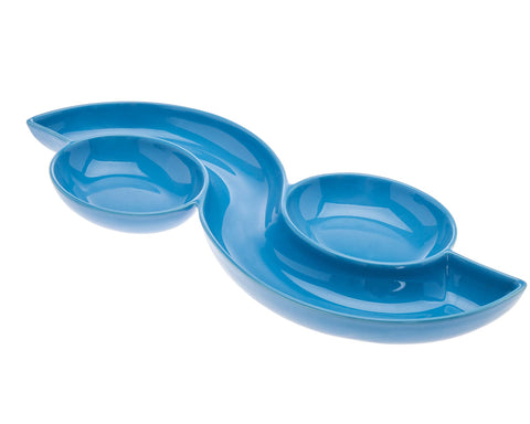 Ceramic Blue Serving Tray
