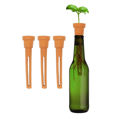Kikkerland Bottle Top Herb Planters