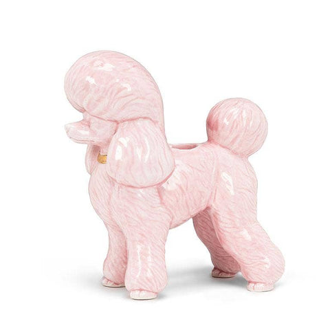 Pink Poodle Taper Candle Holder