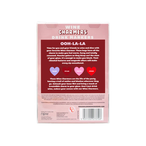 Drinking Buddies Wine Charmer Drink Markers-4 Pack