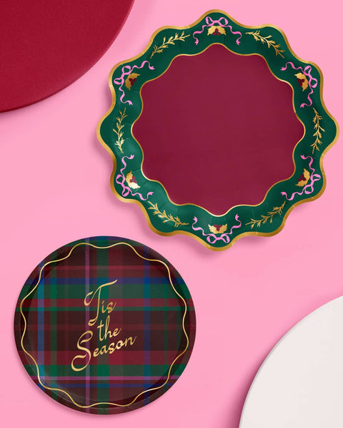 Tis the Season Plate Set - 32 paper plates